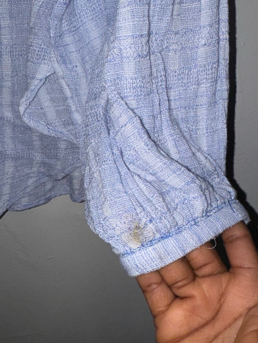 Free People Light Blue & White Striped Button-Down Shirt - Picture 10 of 10